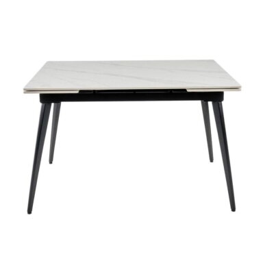 Išskleidžiamas valgomojo stalas REEF 120-180x80 cm, matinis baltas marmuras Išskleidžiamas valgomojo stalas REEF 120-180x80 cm, matinis baltas marmuras