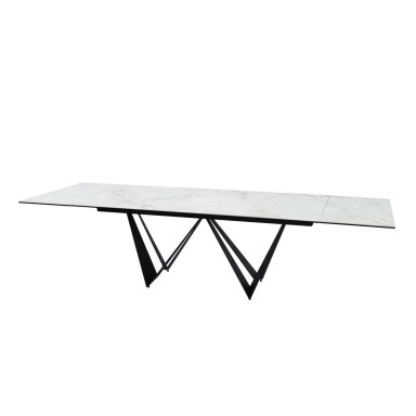 Išskleidžiamas valgomojo stalas ROMA 200-300x100 cm, balta