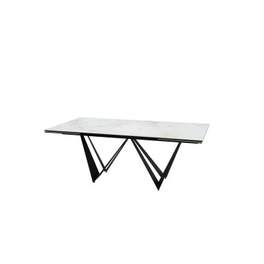 Išskleidžiamas valgomojo stalas ROMA 200-300x100 cm, balta