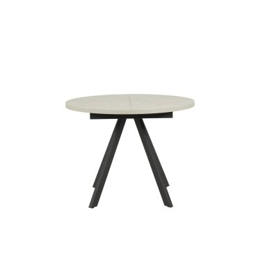 Išskleidžiamas valgomojo stalas RONDO 100-140x100 cm, pilka