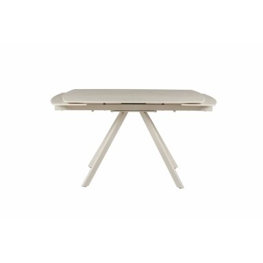 Išskleidžiamas valgomojo stalas URSA 125-180x80 cm, matinis tamsus travertinas, pilkos kojos Išskleidžiamas valgomojo stalas URSA 125-180x80 cm, matinis tamsus travertinas, pilkos kojos