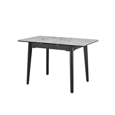 Išskleidžiamas valgomojo stalas CARINA 90-120x70 cm, Calacatta marmuras (baltas su auksu) 2