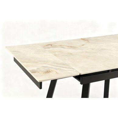 Išskleidžiamas valgomojo stalas DART 90-150x80 cm, blizgi balta 4 Išskleidžiamas valgomojo stalas DART 90-150x80 cm, blizgi balta 4