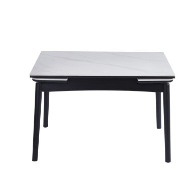 Išskleidžiamas valgomojo stalas DOVE 120-180x80 cm, matinė balta 3