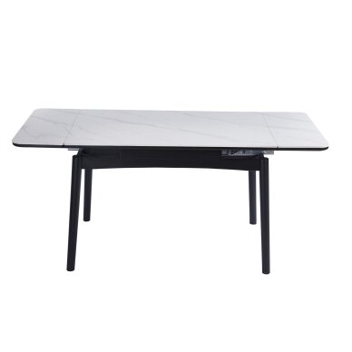 Išskleidžiamas valgomojo stalas DOVE 120-180x80 cm, matinė balta 4 Išskleidžiamas valgomojo stalas DOVE 120-180x80 cm, matinė balta 4