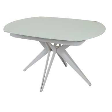 Išskleidžiamas valgomojo stalas HT93018 130-190x100 cm, baltas stiklas 3 Išskleidžiamas valgomojo stalas HT93018 130-190x100 cm, baltas stiklas 3