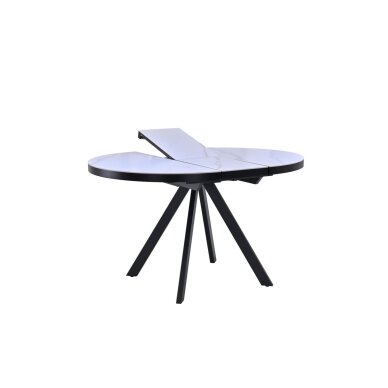 Išskleidžiamas valgomojo stalas LIBRA 100-130x100 cm, matinė balta 4