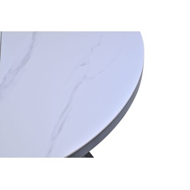 Išskleidžiamas valgomojo stalas LIBRA 100-130x100 cm, matinė balta 5 Išskleidžiamas valgomojo stalas LIBRA 100-130x100 cm, matinė balta 5