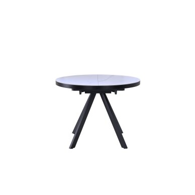 Išskleidžiamas valgomojo stalas LIBRA 100-130x100 cm, matinė balta Išskleidžiamas valgomojo stalas LIBRA 100-130x100 cm, matinė balta