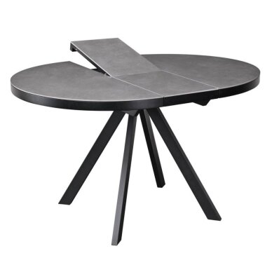 Išskleidžiamas valgomojo stalas LIBRA 100-130x100 cm, matinė pilka 1