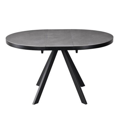 Išskleidžiamas valgomojo stalas LIBRA 100-130x100 cm, matinė pilka 3