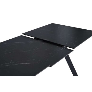 Išskleidžiamas valgomojo stalas MARS 160-205x90 cm, juoda 5