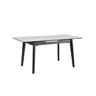 Išskleidžiamas valgomojo stalas OSTEN 120-160x80 cm, matinė balta 1