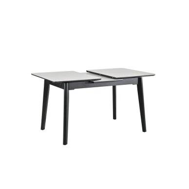 Išskleidžiamas valgomojo stalas OSTEN 120-160x80 cm, matinė balta 2