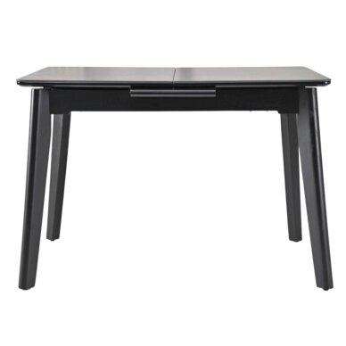 Išskleidžiamas valgomojo stalas OSTEN 120-160x80 cm, matinė juoda 1