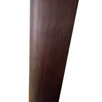 Išskleidžiamas valgomojo stalas OSTEN 140-180x80 cm, balta su auksu, riešutmedžio kojos 5
