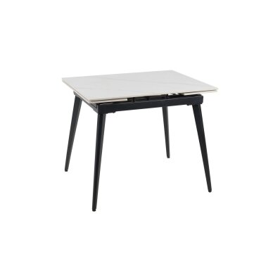 Išskleidžiamas valgomojo stalas REEF 90-140x70 cm, matinis baltas marmuras 1 Išskleidžiamas valgomojo stalas REEF 90-140x70 cm, matinis baltas marmuras 1