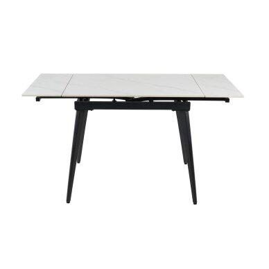 Išskleidžiamas valgomojo stalas REEF 90-140x70 cm, matinis baltas marmuras 3