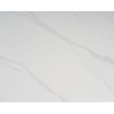 Išskleidžiamas valgomojo stalas REEF 90-140x70 cm, matinis baltas marmuras 4