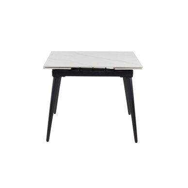 Išskleidžiamas valgomojo stalas REEF 90-140x70 cm, matinis baltas marmuras
