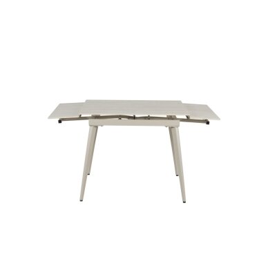Išskleidžiamas valgomojo stalas REEF 90-140x70 cm, matinis šviesus travertinas, pilkos kojos 3 Išskleidžiamas valgomojo stalas REEF 90-140x70 cm, matinis šviesus travertinas, pilkos kojos 3