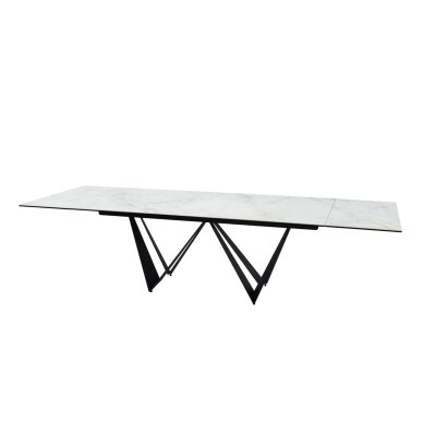 Išskleidžiamas valgomojo stalas ROMA 200-300x100 cm, balta 1