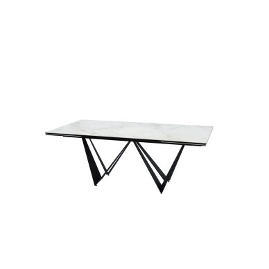 Išskleidžiamas valgomojo stalas ROMA 200-300x100 cm, balta