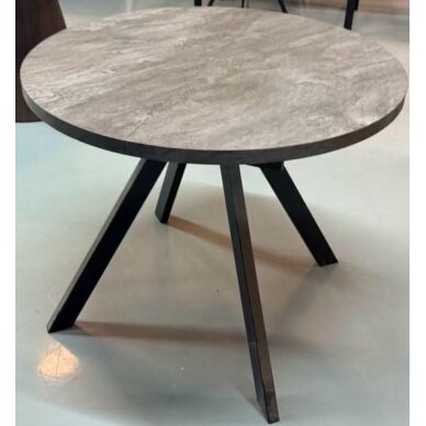 Išskleidžiamas valgomojo stalas RONDO 100-140x100 cm, juoda 4