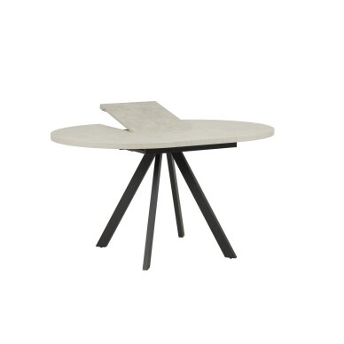 Išskleidžiamas valgomojo stalas RONDO 100-140x100 cm, pilka 3
