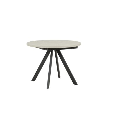 Išskleidžiamas valgomojo stalas RONDO 100-140x100 cm, pilka 4