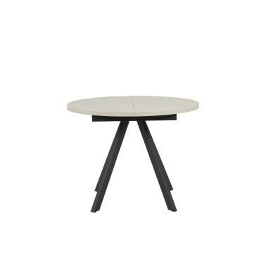 Išskleidžiamas valgomojo stalas RONDO 100-140x100 cm, pilka