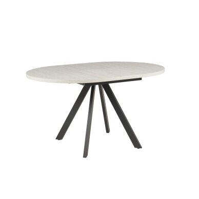 Išskleidžiamas valgomojo stalas RONDO 100-140x100 cm, šviesiai pilka 1