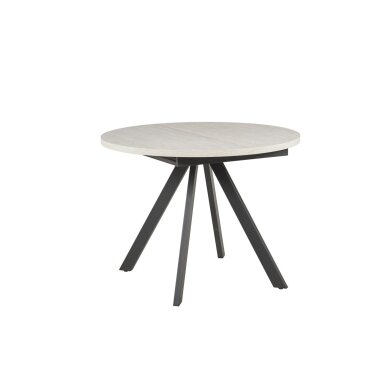 Išskleidžiamas valgomojo stalas RONDO 100-140x100 cm, šviesiai pilka