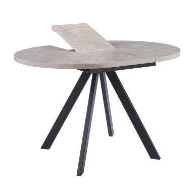 Išskleidžiamas valgomojo stalas RONDO 90-120x90 cm, pilka 2 Išskleidžiamas valgomojo stalas RONDO 90-120x90 cm, pilka 2