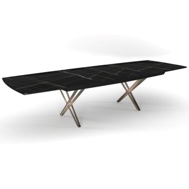 Išskleidžiamas valgomojo stalas SHINE 158-248x100 cm, blizgi Bianco 2