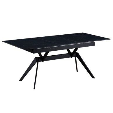Išskleidžiamas valgomojo stalas TURS 140-180x90 cm, juoda 2