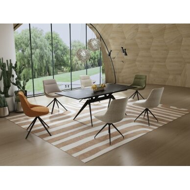 Išskleidžiamas valgomojo stalas TURS 140-180x90 cm, juoda 5