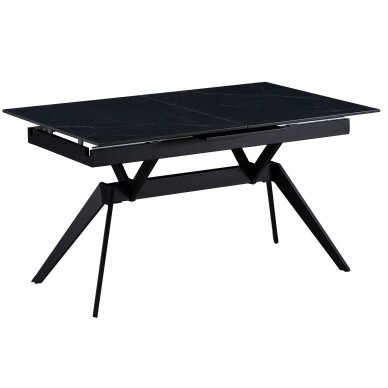 Išskleidžiamas valgomojo stalas TURS 140-180x90 cm, juoda