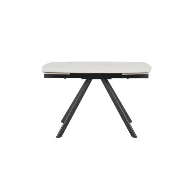 Išskleidžiamas valgomojo stalas URSA 125-180x80 cm, matinis baltas marmuras