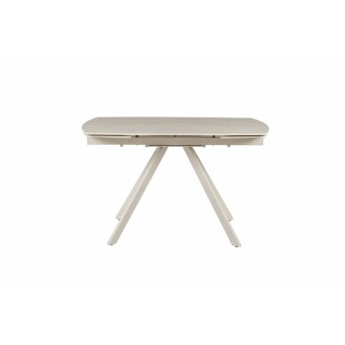 Išskleidžiamas valgomojo stalas URSA 125-180x80 cm, matinis tamsus travertinas, pilkos kojos Išskleidžiamas valgomojo stalas URSA 125-180x80 cm, matinis tamsus travertinas, pilkos kojos