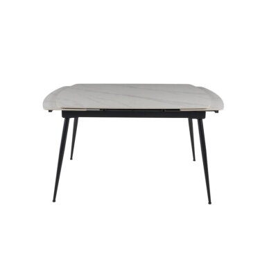 Išskleidžiamas valgomojo stalas VELA 110-170x75 cm, matinis baltas marmuras 3
