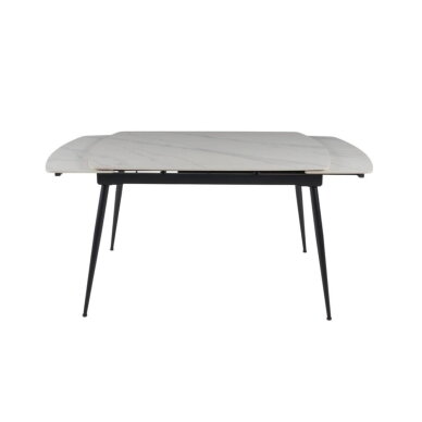 Išskleidžiamas valgomojo stalas VELA 110-170x75 cm, matinis baltas marmuras 4