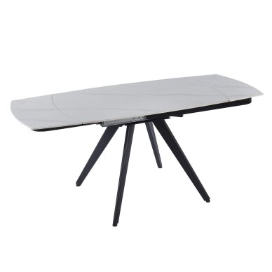 Išskleidžiamas valgomojo stalas VIGO 120-180x80 cm, matinis baltas marmuras 3 Išskleidžiamas valgomojo stalas VIGO 120-180x80 cm, matinis baltas marmuras 3