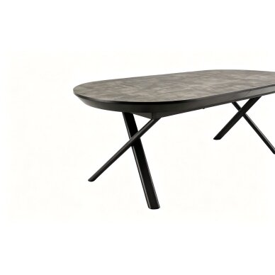 Išskleidžiamas valgomojo stalas WESTO 220-370x100 cm, tamsiai pilka