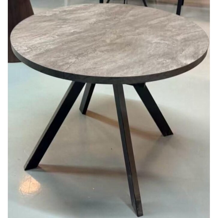 Išskleidžiamas valgomojo stalas RONDO 100-140x100 cm, juoda 4