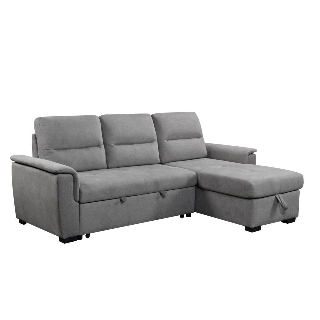Kampinė sofa-lova KARIS, šviesiai pilka 1 Kampinė sofa-lova KARIS, šviesiai pilka 1