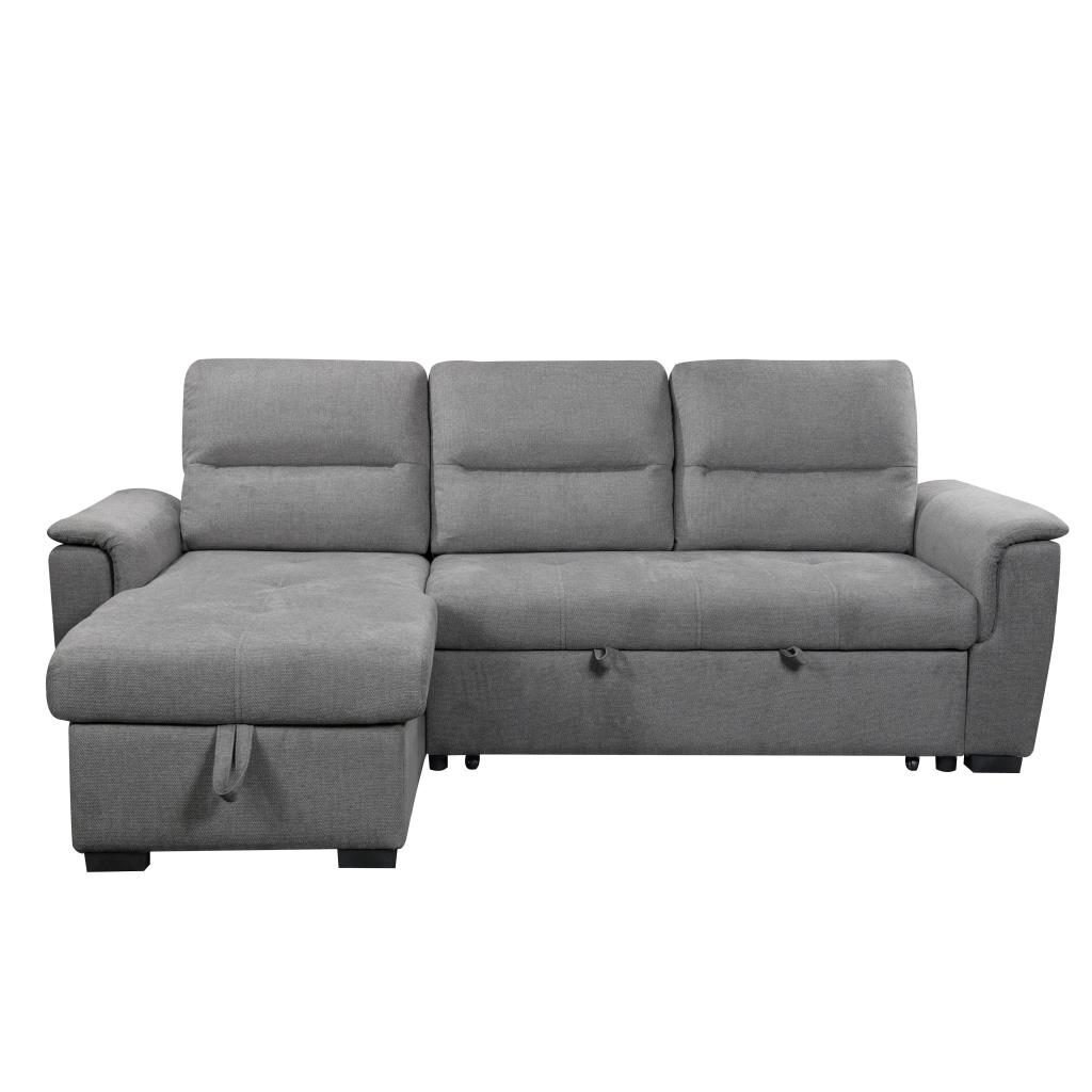 Kampinė sofa-lova KARIS, šviesiai pilka 2