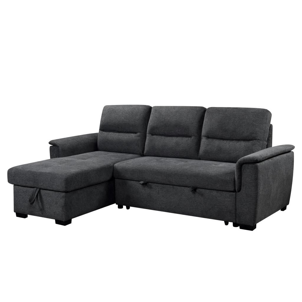 Kampinė sofa-lova KARIS, tamsiai pilka Kampinė sofa-lova KARIS, tamsiai pilka