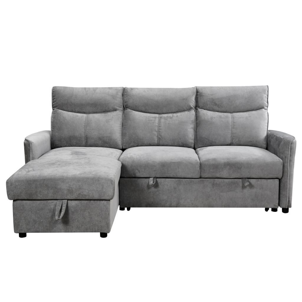 Kampinė sofa-lova LUMEN U, šviesiai pilka 2
