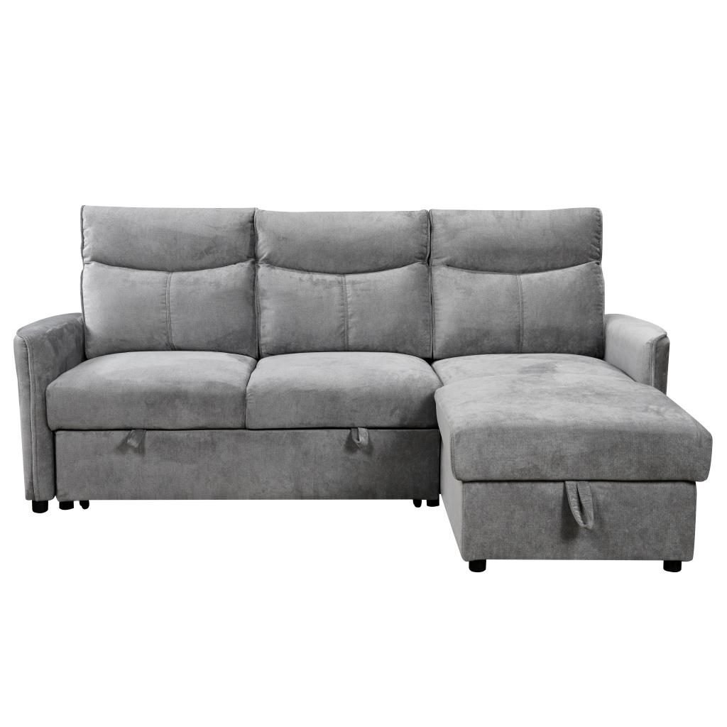Kampinė sofa-lova LUMEN U, šviesiai pilka 3 Kampinė sofa-lova LUMEN U, šviesiai pilka 3